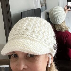 Slalom Women's Knit Ivory Beanie Hat Crochet Winter Slouch Warm Ski Cap